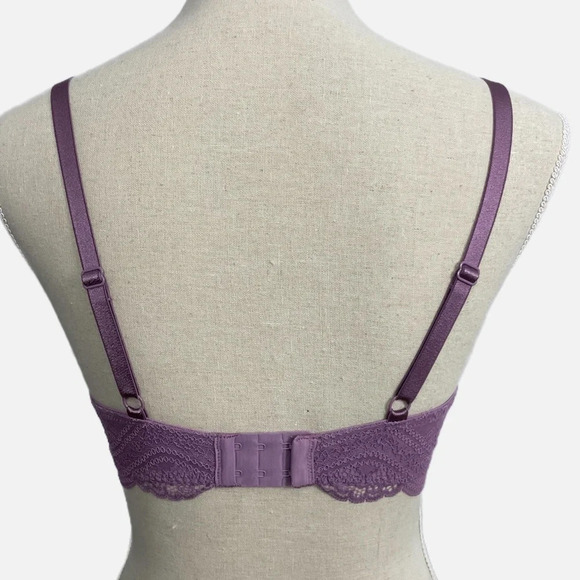 La Vie en Rose Lightly Lined lace bra Size 34D underwire Mauve NWT - Picture 4 of 8